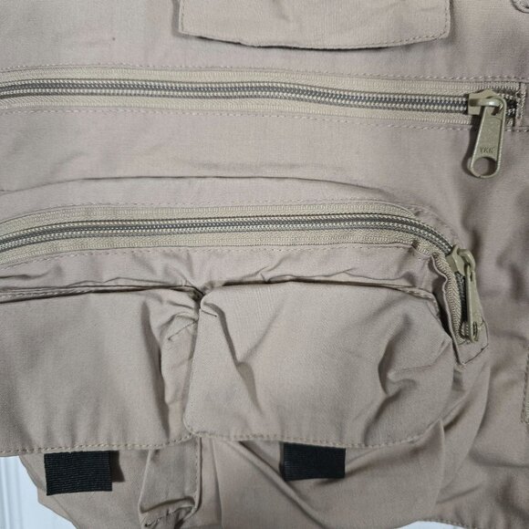 Master‎ Sportsman Rugged Outdoor Gear Khaki Fishing Vest W/ Pockets Zipper Front - Picture 6 of 7